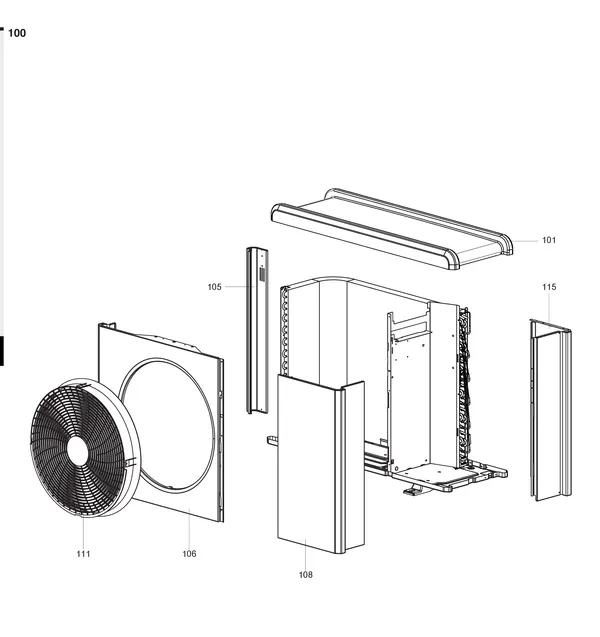Exploded view Atag Energion ODS 80T: Mantel