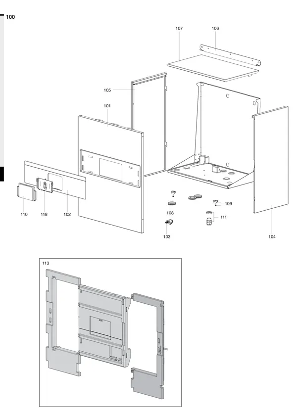 Exploded view Atag Energion IDU S Hybrid 40-50: Mantel