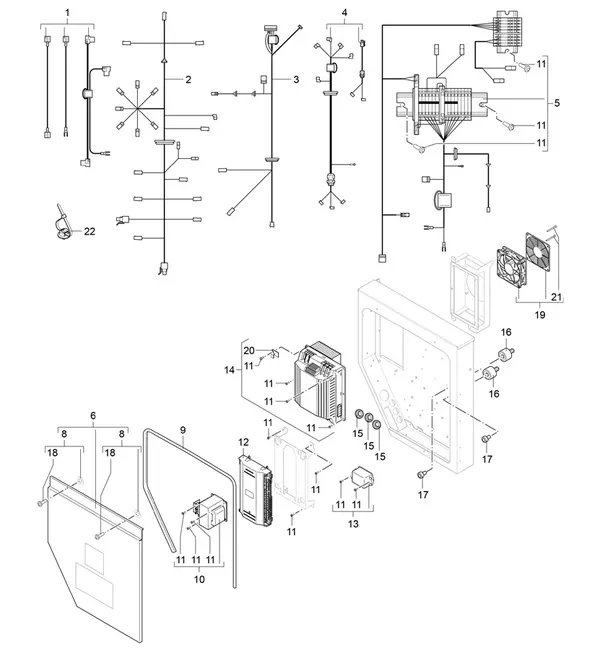 Exploded view Bosch Compress 5800i AWR dakmodel (CS5800iAWR 7 OR-S): Besturingsunit