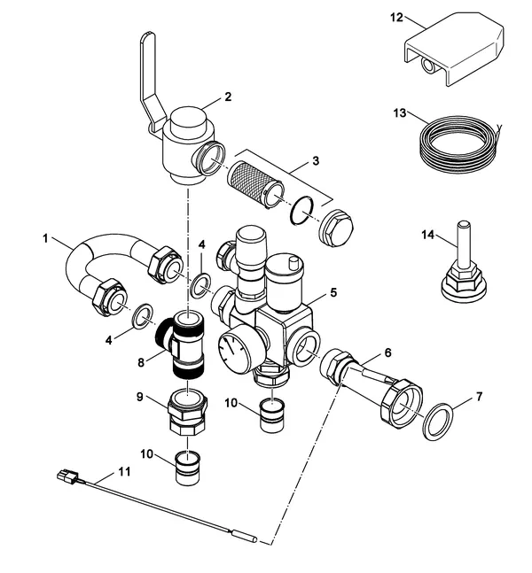 Exploded view Nefit (Bosch) IDU Split 2-6 T: Accessoire
