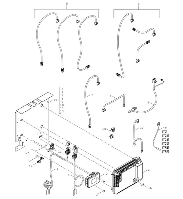 Exploded view Bosch Compress Hybrid 7000i AW (HC7000iAW 9 I): Control unit mono split