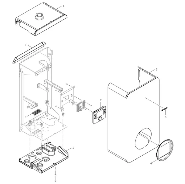 Exploded view Bosch Compress Hybrid 7000i AW (HC7000iAW 9 I): Toestelmantel