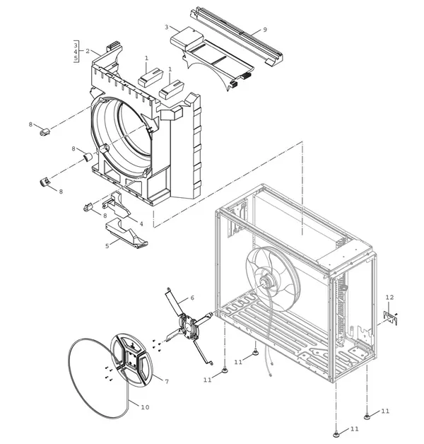 Exploded view Bosch Compress 5800i AW 12 OR-T: Behuizing epp