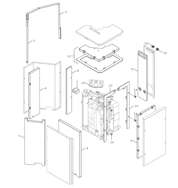 Exploded view Bosch Compress 5800i AW 12 OR-T: Isolatie van koelcircuit