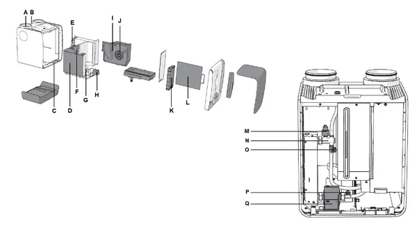 Exploded view Inventum Spaarpomp: Totaaloverzicht