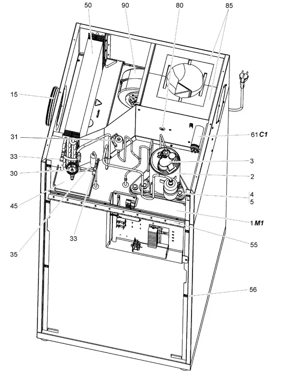 Exploded view Stiebel Eltron LWA 252 SOL (03/2011): Koelunit