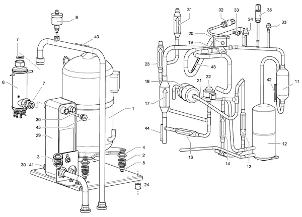 Exploded view Stiebel Eltron WPL 10 AC MIT R407C (07/2011): Koelring