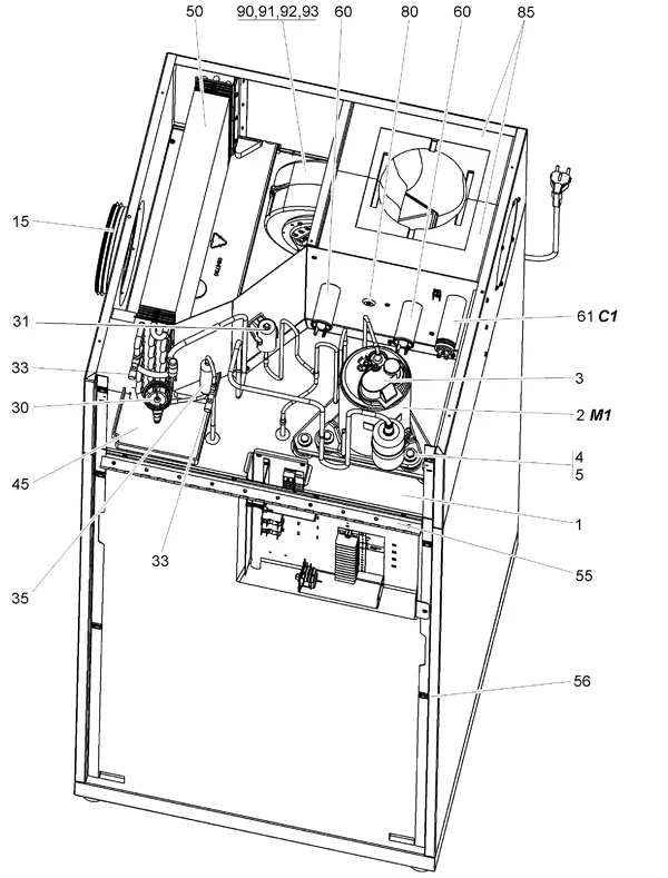 Exploded view Stiebel Eltron LWA 252 SOL (07/2003-02/2011): Koelunit