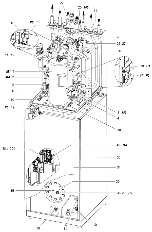 Exploded view Stiebel Eltron WPC 5-13 COOL MIT R410A (11/2004): Binnenwerk