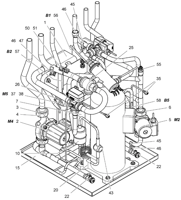 Exploded view Stiebel Eltron WPC 5-13 COOL MIT R410A (11/2004): Koelring