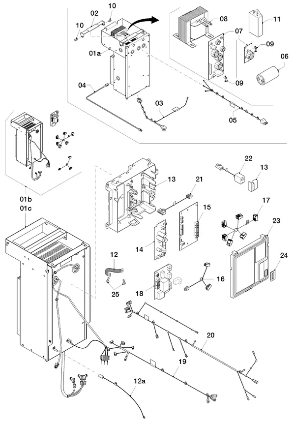 Exploded view Vaillant aroTHERM VWL 155/2 A 400V: Schakelkast