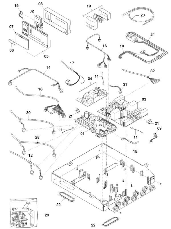 Exploded view Vaillant flexoTHERM VWF 197/4: Schakelkast