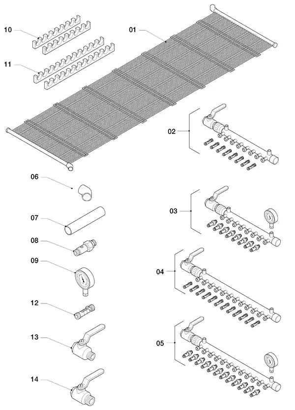 Exploded view Vaillant flexoTHERM VWF 58/4: Aardcollector
