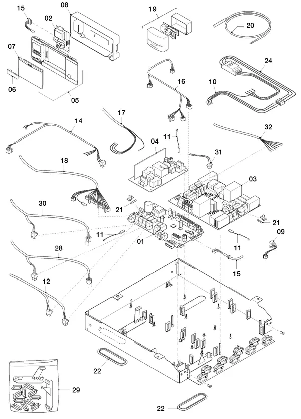 Exploded view Vaillant flexoTHERM VWF 58/4: Schakelkast