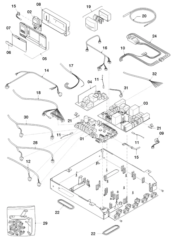 Exploded view Vaillant flexoTHERM VWF 88/4: Schakelkast
