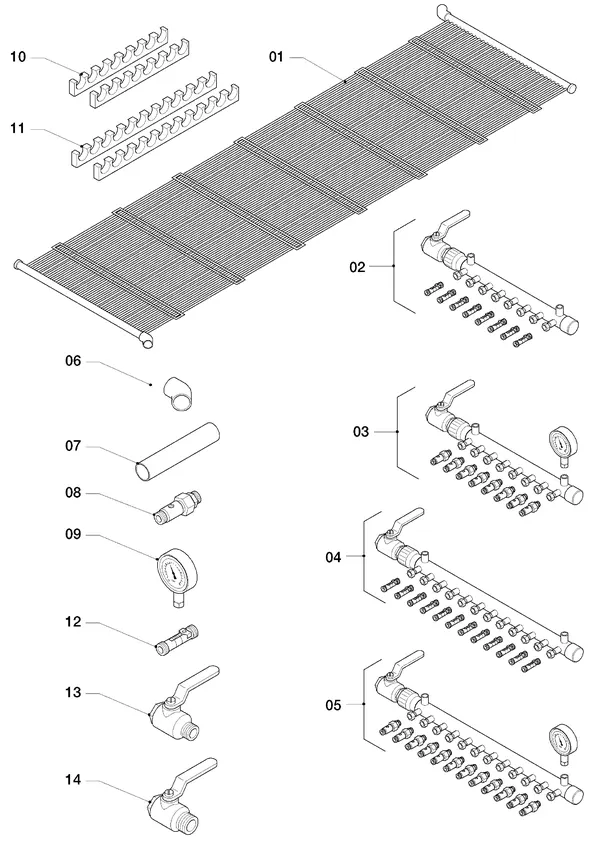 Exploded view Vaillant flexoTHERM VWF 118/4: Aardcollector