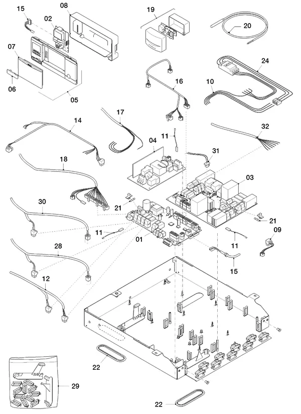 Exploded view Vaillant flexoTHERM VWF 118/4: Schakelkast