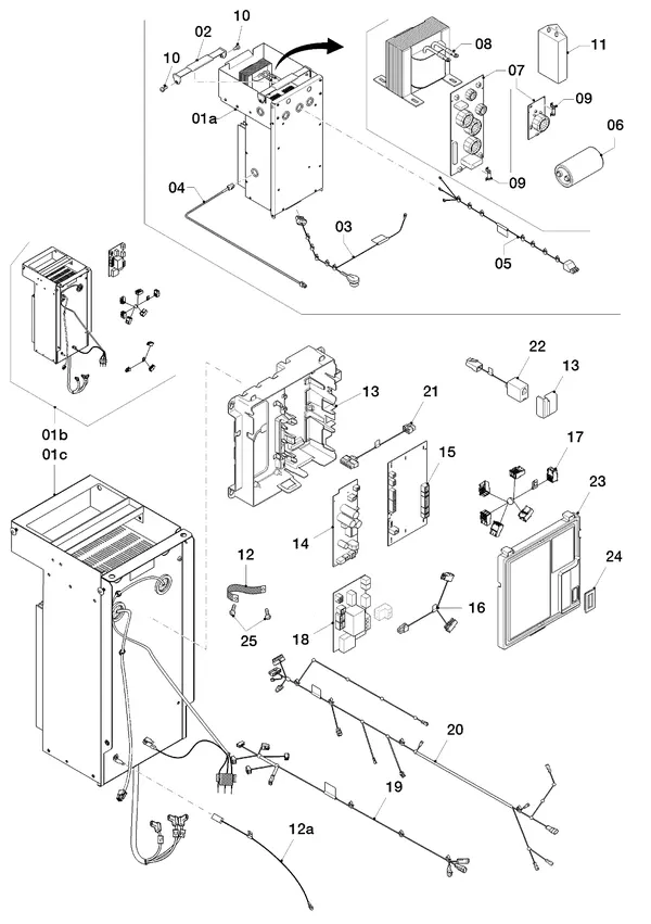 Exploded view Vaillant aroTHERM VWL 85/3 A 230V: Schakelkast