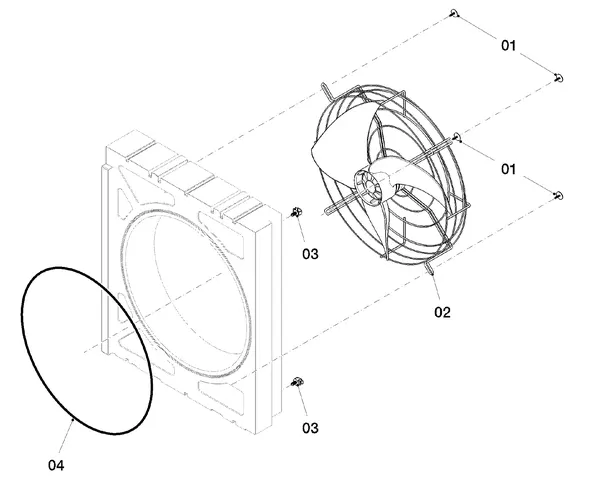 Exploded view Vaillant aroTHERM VWL 55/6 A: Ventilator