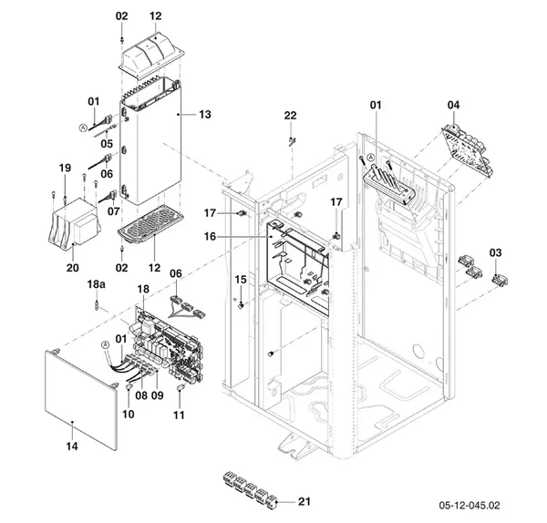 Exploded view Vaillant aroTHERM VWL 35/6 A: Schakelkast