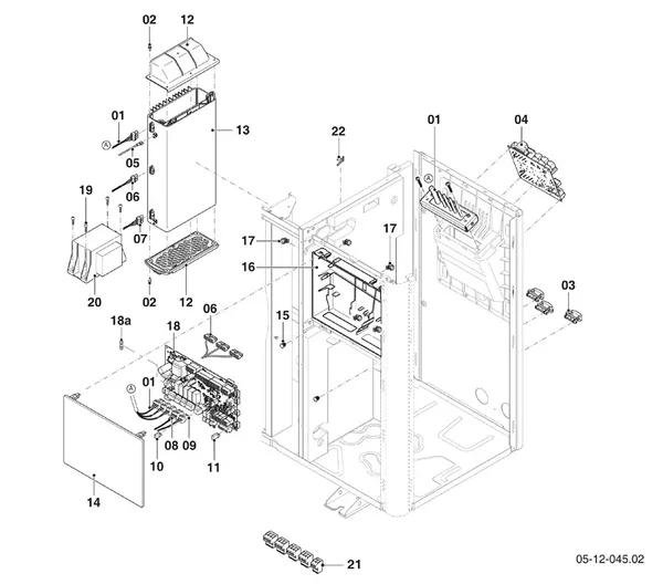 Exploded view Vaillant aroTHERM VWL 65/6 A: Schakelkast