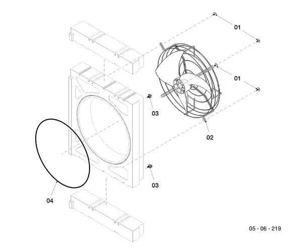 Exploded view Vaillant aroTHERM VWL 65/6 A: Ventilator