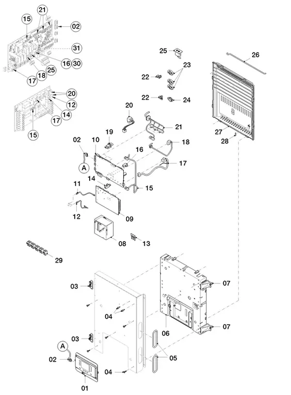 Exploded view Vaillant aroTHERM Split plus VWL 77/8.2 IS: Schakelkast