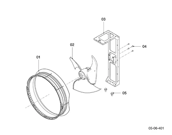 Exploded view Vaillant aroTHERM Pro VWL 75/7.1 A 230V: Ventilator