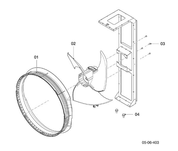 Exploded view Vaillant aroTHERM Pro VWL 115/7.1 A 400V: Ventilator