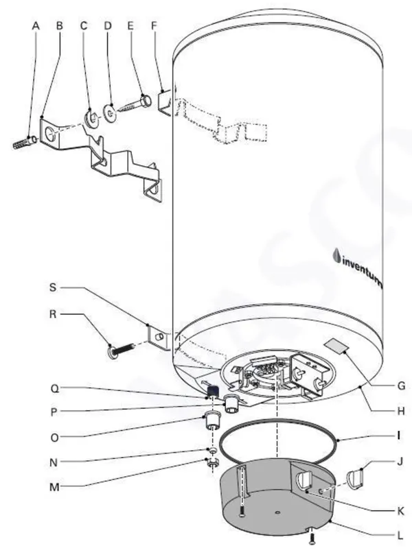 Exploded view Inventum EDR 150 Nachtstroom: Totaaloverzicht