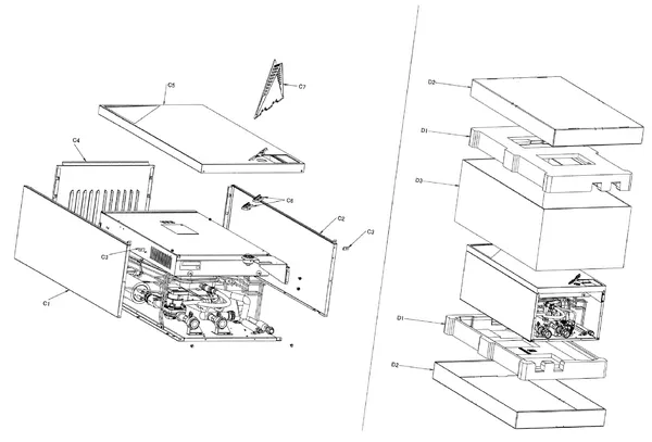Exploded view Daikin EHBH08CB3V | wandmodel 8kW: Mantel