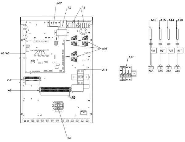 Exploded view Daikin EHBH08CB3V | wandmodel 8kW: Schakelkast