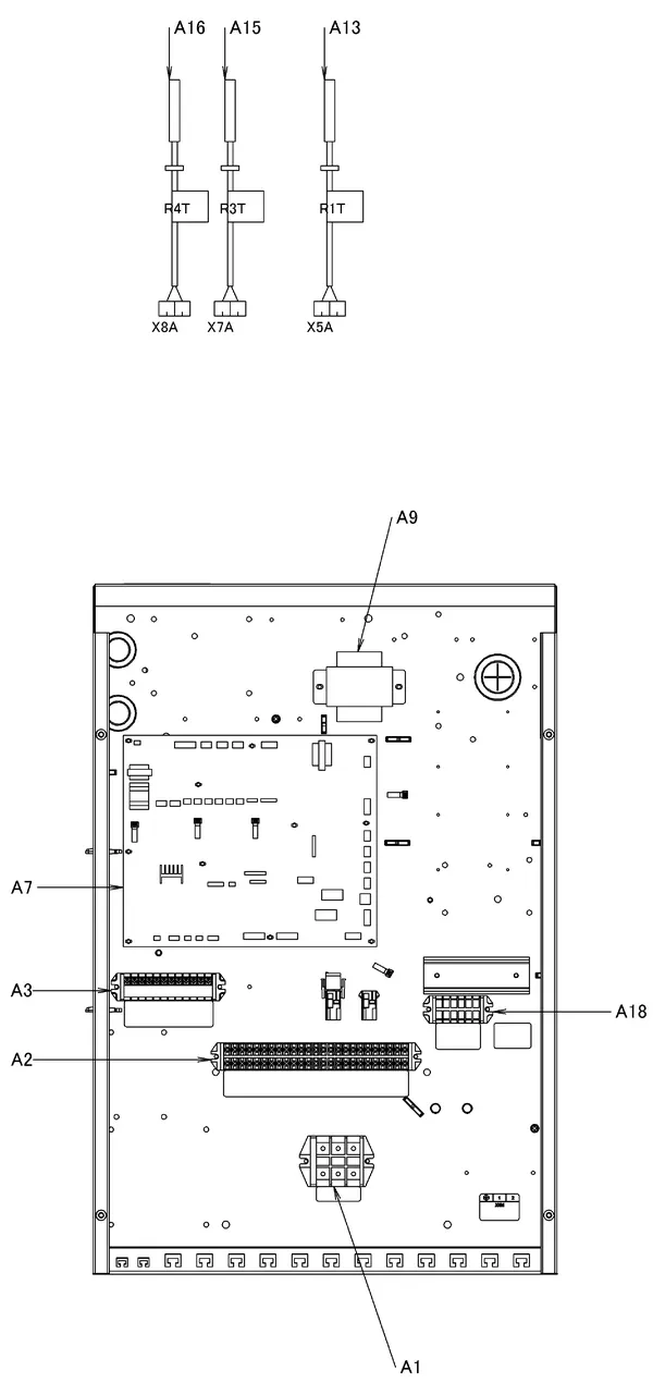 Exploded view Daikin EHBH16CB3V | LT binnendeel 16kW 230V: Elektra