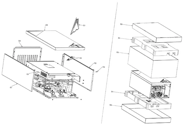 Exploded view Daikin EHBX08CB9W | wandmodel 8kW: Mantel