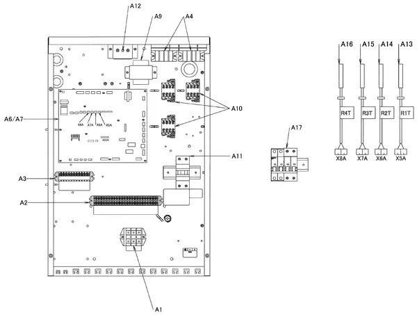 Exploded view Daikin EHBX08CB9W | wandmodel 8kW: Schakelkast