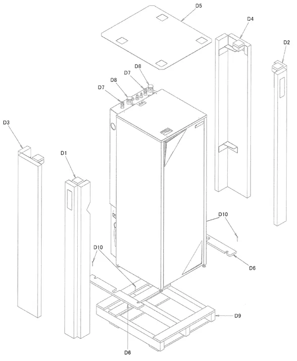 Exploded view Daikin EHVX08S26CB9W | vloermodel 8kW: Mantel
