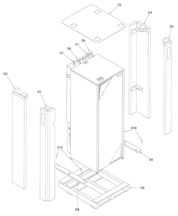 Exploded view Daikin EHVX16S26CB9W | vloermodel 16kW: Mantel