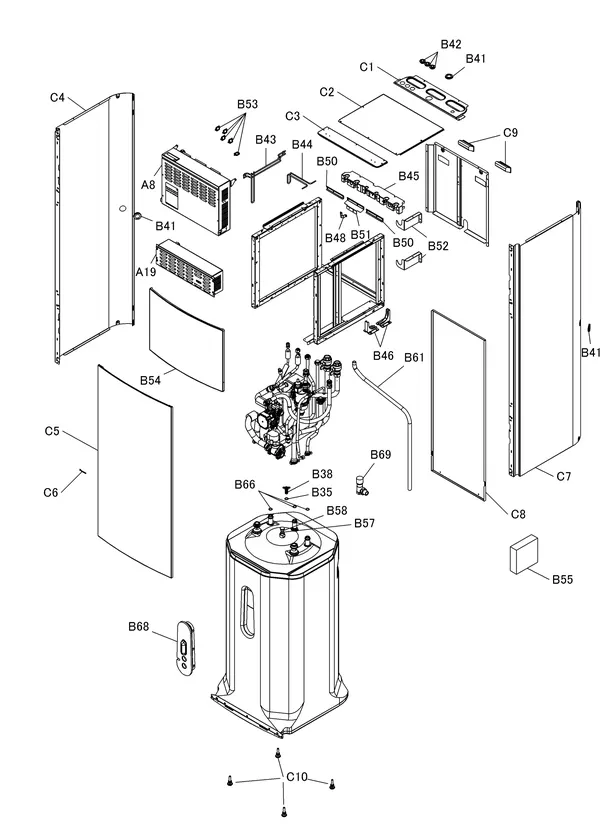 Exploded view Daikin 3 R F - EHFH03S18DJ3V | binnendeel: Unit