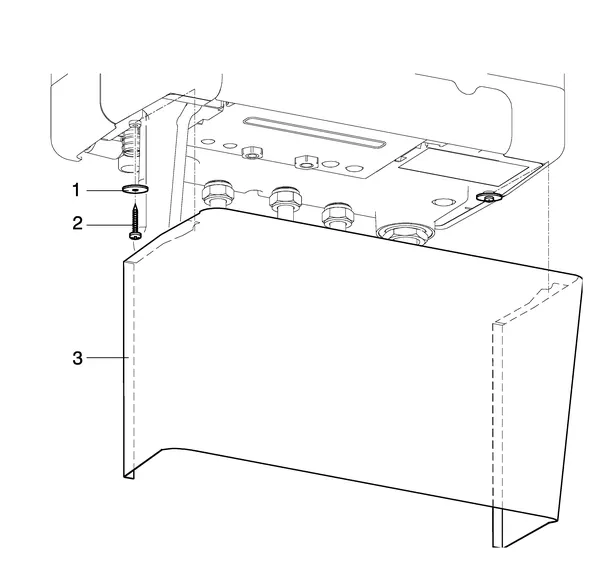 Exploded view Intergas NHYKOMB33AA | hybride gasmodule HR-ketel 32kW CW5: Afdekplaat