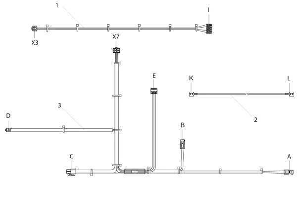 Exploded view Intergas NHYKOMB33AA | hybride gasmodule HR-ketel 32kW CW5: Bedrading