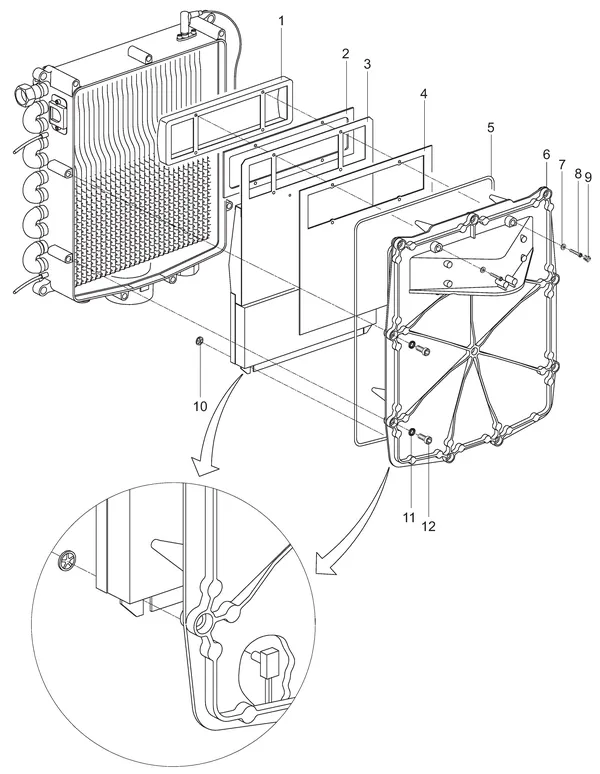 Exploded view Intergas NHYKOMB33AA | hybride gasmodule HR-ketel 32kW CW5: Branderunit