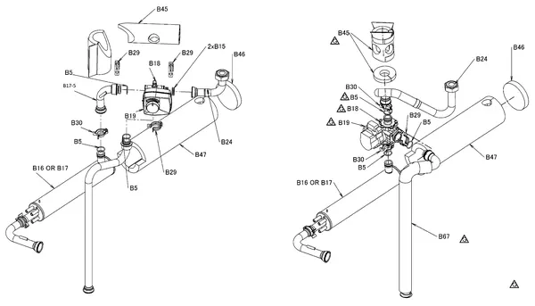 Exploded view Daikin EHVH11S26CB9W | LT binnendeel 11kW 230V: Verwarmer