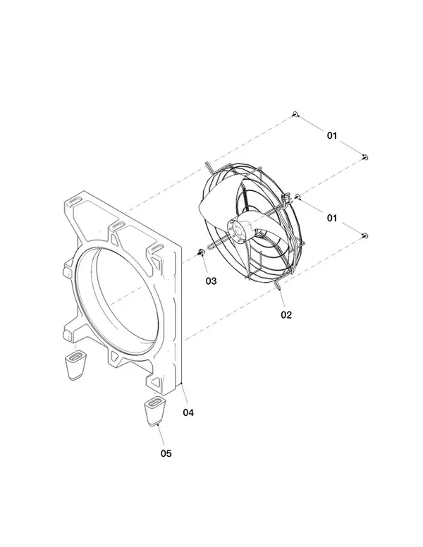 Exploded view Vaillant aroTHERM Split plus VWL 35/8.2 AS 230V: Ventilator