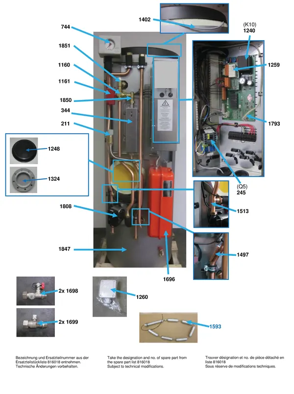 Exploded view Alpha Innotec HTD: Totaaloverzicht