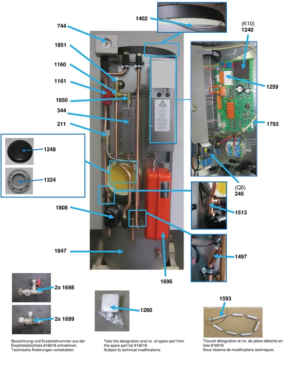 Exploded view Alpha Innotec HTD S: Totaaloverzicht