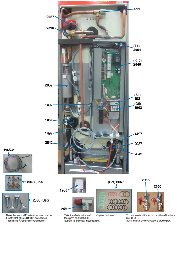 Exploded view Alpha Innotec WZS 102K3M / WZS 122K3M: Totaaloverzicht