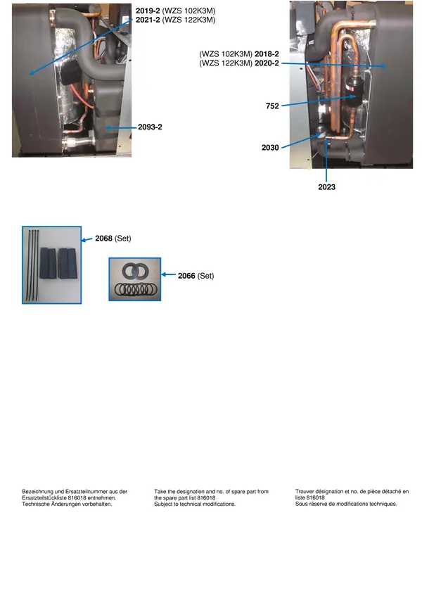Exploded view Alpha Innotec WZS 102K3M / WZS 122K3M: Wisselaar
