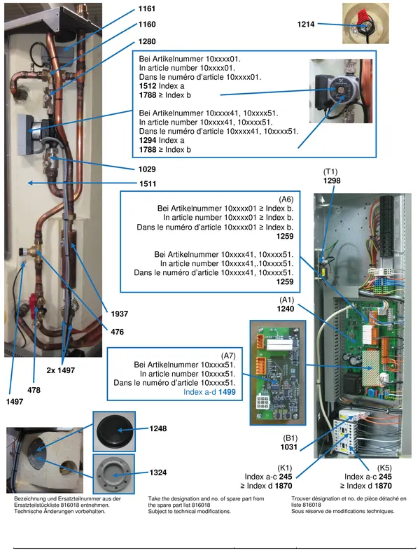Exploded view Alpha Innotec WZS 61HK-101HK: Elektra