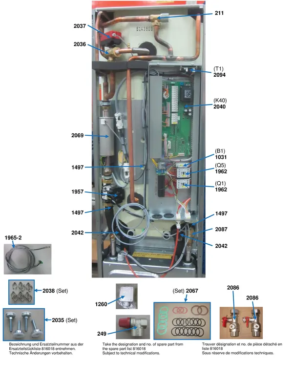 Exploded view Alpha Innotec WZS 42K3M / WZS 82K3M: Totaaloverzicht