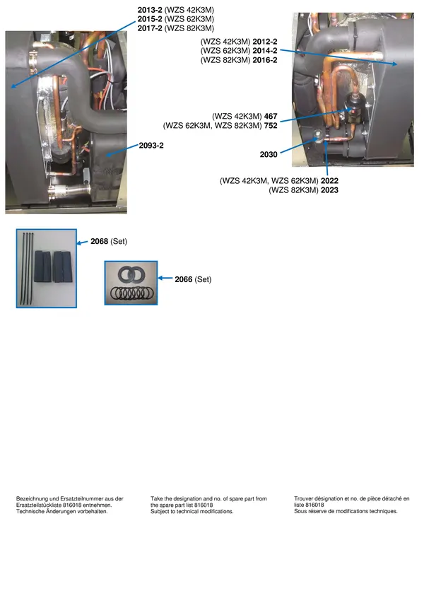 Exploded view Alpha Innotec WZS 42K3M / WZS 82K3M: Wisselaar